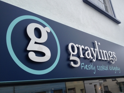 Shop Fascia with Flat Cut Lettering