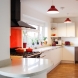 galley kitchen worktop with rounded end