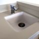 An acrylic stone sink will blend perfectly with your new work surface.