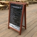 A robust hardwood a-board made with high quality materials