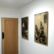 Artistic toilet signs, vintage photographs printed on plywood and lacquered.