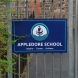 gate mounted aluminium school sign