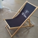 Printed deck chair for Sandy Cove Hote, The Venu