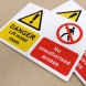 Bespoke saftey signage direct printed to 5mm foamex